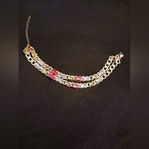 2 Strand chunky gold tone choker